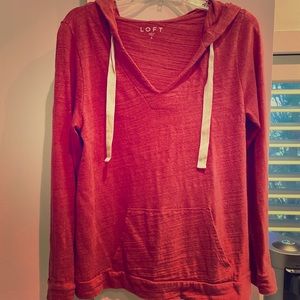 Loft textured hoodie in Luxe Burgundy Heather